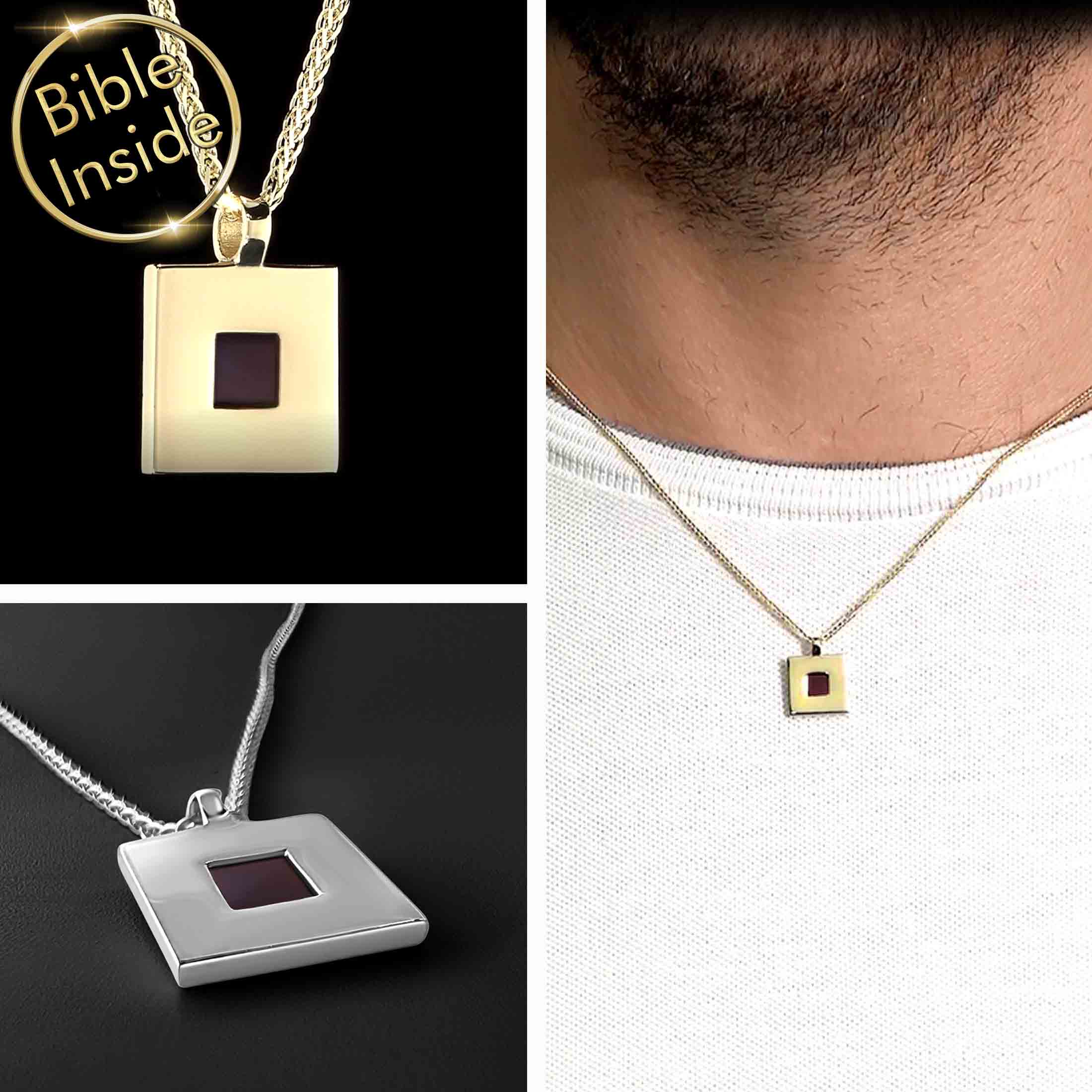 Fashion Jewelry for Men Arrowhead Pendant With Bible Inside My Nano Jewelry